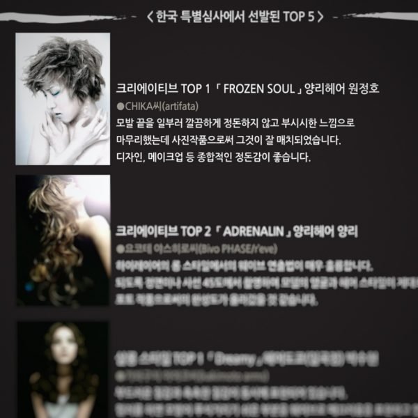 2012 Milbon hair award 